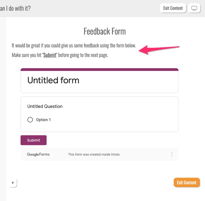 How do I add a Google Form to my course?